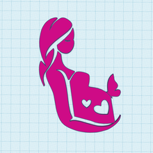 incinta donna silhouette madre giorno regalo 3d print model - Mito3D
