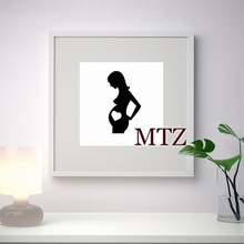 2d hamile kadın duvar heykel sanat 3d print model - Mito3D