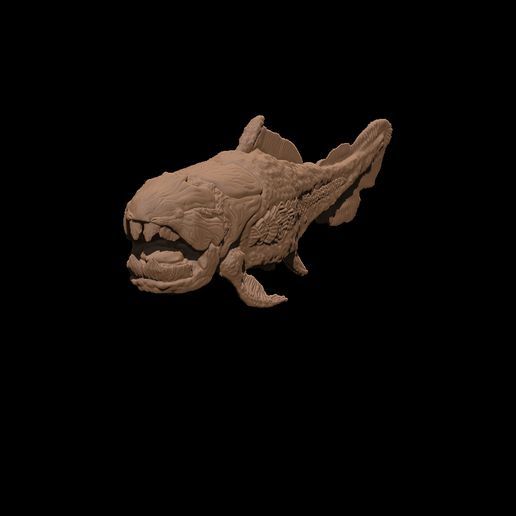 préhistorique poisson dunkleosteus 3D print model - Mito3D