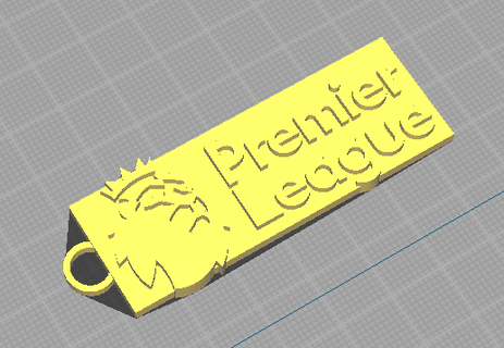 ligue clé bague porte clés football Football Lion Léon 3d print model - Mito3D