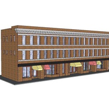premium scale building 9 architecture trains model railroad buildings 3d print model - Mito3D