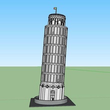 premium scale leaning tower pisa architecture trains model railroad buildings 3d print model - Mito3D