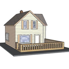 prime à l'échelle rurale de ville, petite maison 2 7 jeu l'architecture des bâtiments modèle chemin fer les trains 3d print model - Mito3D