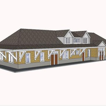premium scala piccola città con la stazione ferroviaria architettura modello di ferrovia 3d print model - Mito3D
