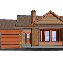 premium escala exterior bungalow 2 arquitetura a casa model railroad 3d print model - Mito3D
