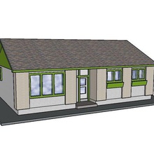 premium scala extraurbano bungalow 1 architettura casa modello di ferrovia 3d print model - Mito3D