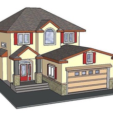 premium scale suburban home 2 architecture house model railroad 3d print model - Mito3D