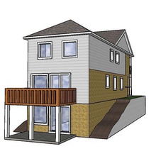 premium scale unique walkout home architecture basement house two story model railroad 3d print model - Mito3D