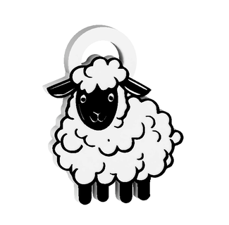 premium sheep keychain earrings necklace 3d print model - Mito3D