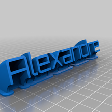 Vorname alexandre angepasst Büro 3d print model - Mito3D