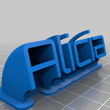 Vorname alicia angepasst Büro 3d print model - Mito3D