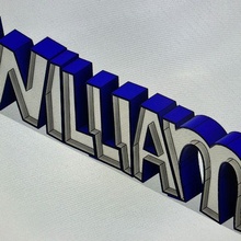 prenom William LED 3d print model - Mito3D