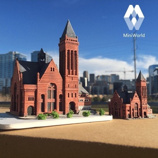 presbiteryen kilise Amerika mimari bina Hıristiyan ev destek okul tapınak şakak mabet minyatür kale dönüm noktası Denver Birleşik eyaletler Colorado Protestan 3d print model - Mito3D