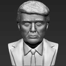 el presidente donald trump busto de la impresión en 3d listo stl, obj art escultura estatua obama merkel estatuilla miniatura putin politcian clinton 3d print model - Mito3D