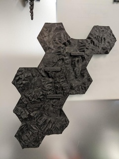 présidentiel gamme blanc montagnes nh hexagone carte 3d print model - Mito3D