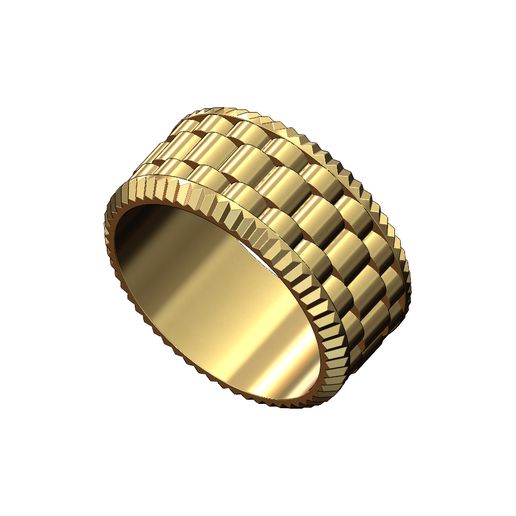 presidencial reloj enlace banda Talla 7to11 3d impresión modelo joyería joya anillo imprimible oro plata libra esterlina lujo clásico rolex 3D print model - Mito3D
