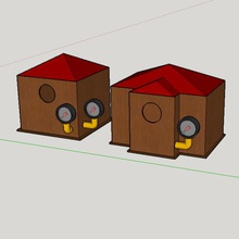 misuratore di pressione deco nido steampunk art scatola alimentatore waterer uccelli shack casa 3d print model - Mito3D