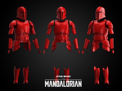 pretorian guard armor helmet mandalorian Gadget the armorer star wars 3d print model - Mito3D