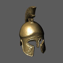 pretorian helmet 3d scan art ancient artec greek meshmixer roman scanner scans replicas 3d print model - Mito3D