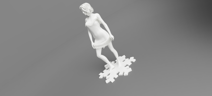 ziemlich Weihnachten Dame Figur Variante Kunst Noel Tochter Frau Büste 3d print model - Mito3D