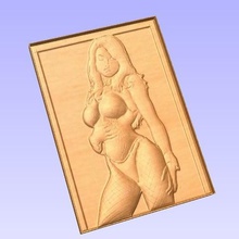 pretty girl art bas relief cnc carving 3 axis 3d print model - Mito3D