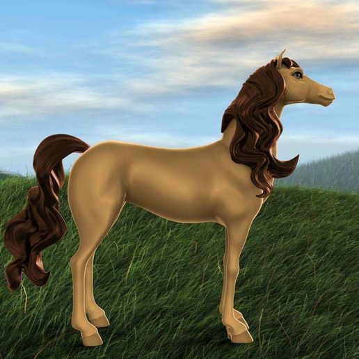 bonita poni animales 3D print model - Mito3D