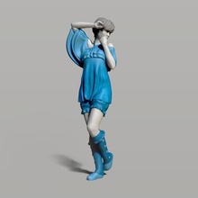 bonita mujer 1 Arte anatomía cuerpo personaje ropa hembra niña humano dama doncella personas persona 3d print model - Mito3D