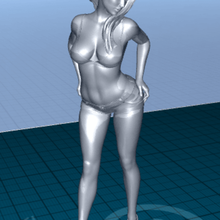 mulher bonita shorts a arte muito garota bebê bunda peitos saltos o corpo 3d print model - Mito3D