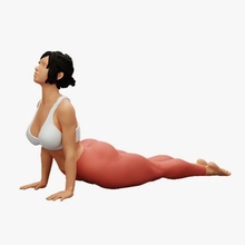 bonita mujer yoga meditación 3d impresión modelo 3d print model - Mito3D