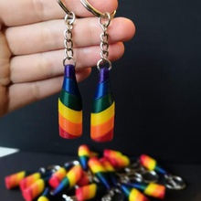 pride rainbow bottle keychain fashion 3d print model - Mito3D