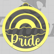 pride rainbow earrings 3d print model - Mito3D