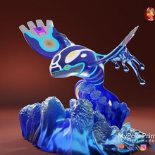 primitivo Kyogre lendário Pokémon 3d print model - Mito3D