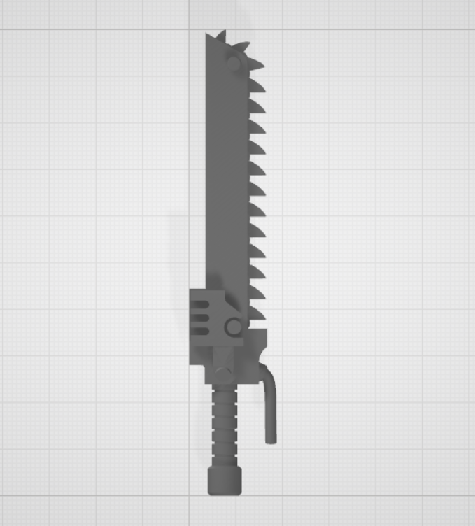 primaris chainsword 40000 40k angry chainsaw head jar jarhead marine marines melee space crusade sword warhammer weapon wh40k 3D print model - Mito3D