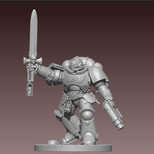primaris lieutenant 1 block game warhammer 40k chapter army ultramarine board statue sculpture art pre-supported pressuported bolter emperor 3d print model - Mito3D