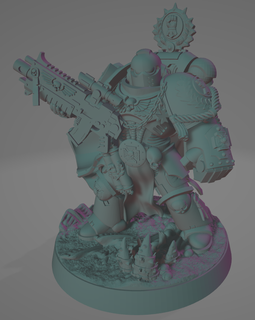 primary captain 5th dravistas vane royal fists marine fist space 3d print model - Mito3D
