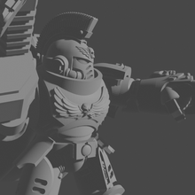 primary fist space warriors lieutenant imperial fists primaris intercessors 40k warhammer 3d print model - Mito3D