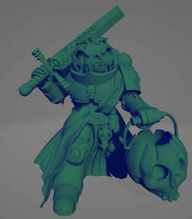 primary questor treats marine space judge pumpkin halloween executioner 3d print model - Mito3D