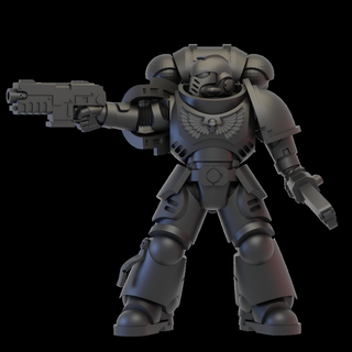 primary space warrior melee combatants 3d print model - Mito3D