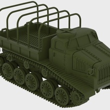 prime mover heavy artillery tractor 100 followers special game warhammer warhammer40000 astra militarum terrain truck tracked att soviet maternal slave 3d print model - Mito3D