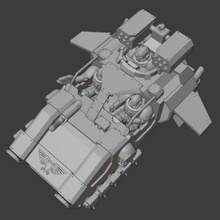 speeder fluttuante gioco 40k spazio cavaliere marino warhammer 40000 tempesta grandinata proxy 3d print model - Mito3D