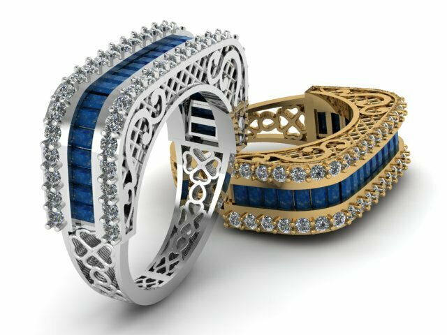 prince sterling diamond ring 3d printabel modal Jewelry 3dprinted design fashion gold golden jewel jewellery jewelry print printabl printable printing prototyping silver 3D print model - Mito3D