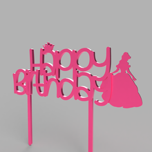 princess cake topper birthday crown 3d print model - Mito3D
