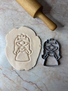 Princesa biscoito cortador 3d print model - Mito3D