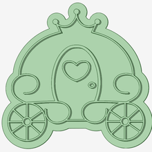 princess cookie cutter carriage tool float 3d print model - Mito3D