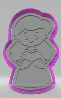 prenses kurabiye kesiciler kesici prensesler 3d print model - Mito3D