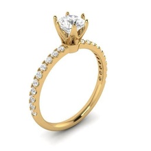 Prinzessin Diamant Engagement Ring Juwel Juwelen Schmuck Gold Silber druckbar Hochzeit Tiffany Mode Juwelier Solitär Ringe 3d print model - Mito3D