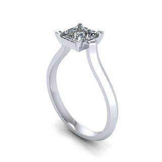 Princesse diamant bague r1 bracelet solitaire bijoux moine Budha or argent engagement mariage goujat imprimable 3d pendentif boucle d'oreille bébé 3d print model - Mito3D