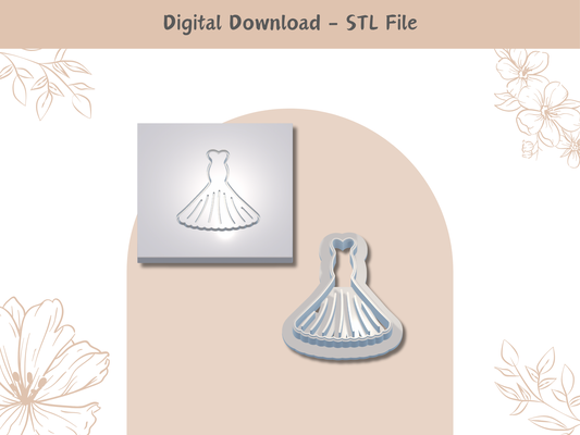 prenses elbise kil kesici polimer dijital stl dosya araçlar 4 boyutları kabartma kesiciler takı kurabiye küpe çiviler kendin yap zanaat 3d print model - Mito3D