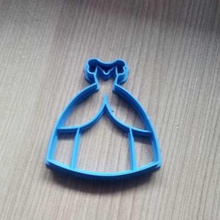 princess dress cookies cutter cutting biscuits home gown 3d print model - Mito3D