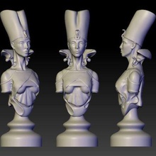 la princesse egypte cnc art le buste de statut dieu 3d print model - Mito3D